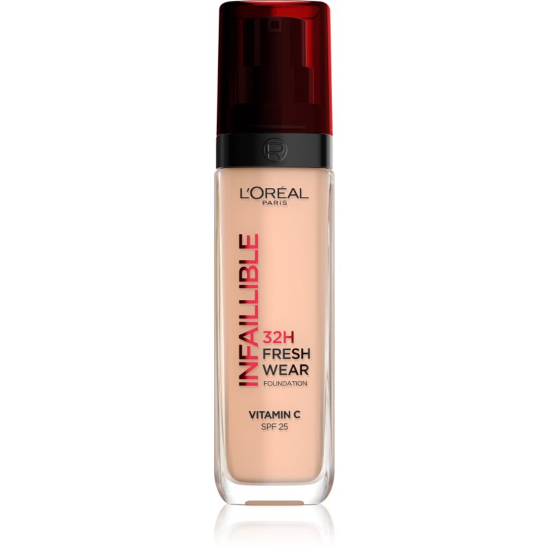 L’Oréal Paris Infaillible 32H Fresh Wear tartós folyékony alapozó árnyalat 145 Rose Beige 30 ml-Eredeti