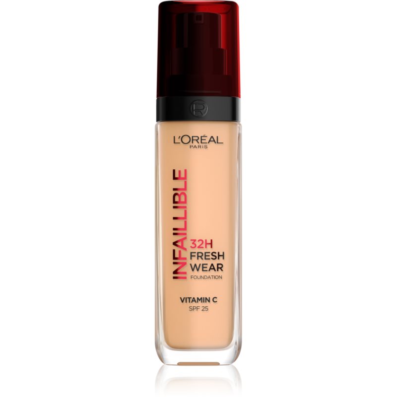 L’Oréal Paris Infaillible 32H Fresh Wear tartós folyékony alapozó árnyalat 200 Natural Linen 30 ml-Ár
