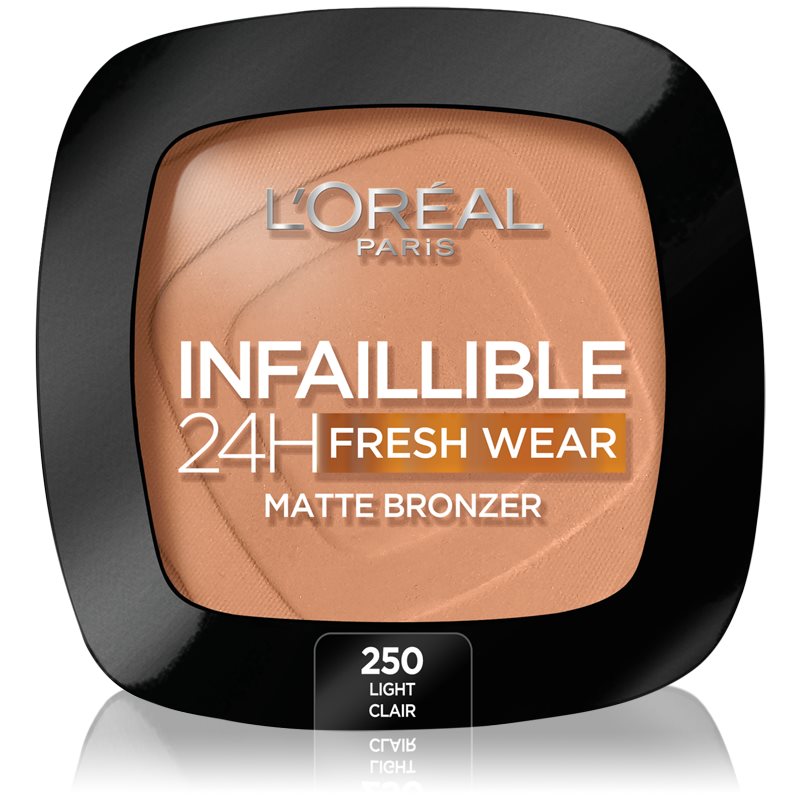 L’Oréal Paris Infaillible Fresh Wear 24h bronzosító matt hatással árnyalat 250 Light 9 g-ár