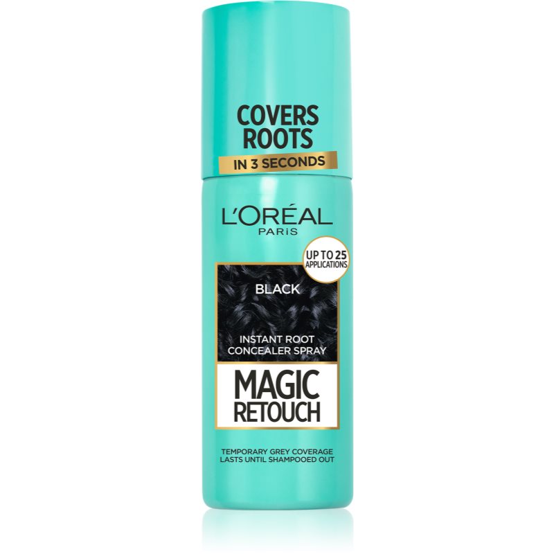 L’Oréal Paris Magic Retouch azonnali hajtőszínező spray árnyalat Black 75 ml-Eredeti