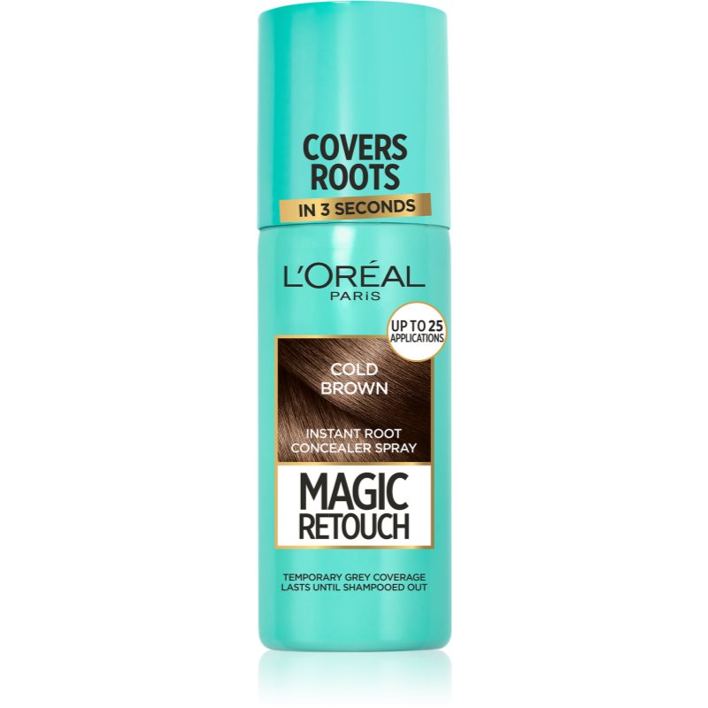 L’Oréal Paris Magic Retouch azonnali hajtőszínező spray árnyalat Cold Brown 75 ml-Eredeti