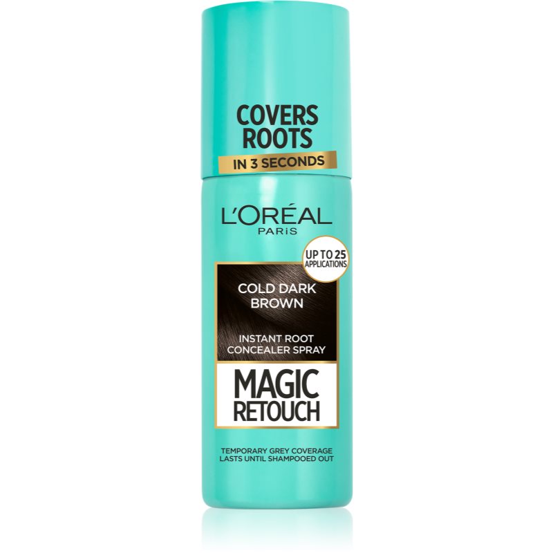 L’Oréal Paris Magic Retouch azonnali hajtőszínező spray árnyalat Cold Dark Brown 75 ml-Eredeti