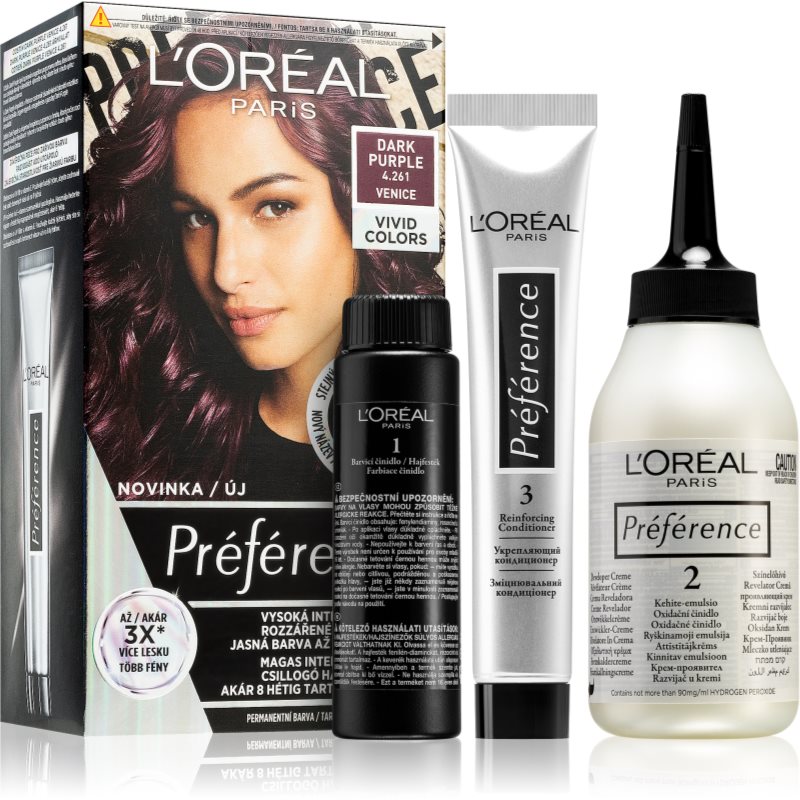 L’Oréal Paris Préférence Vivids hajfesték árnyalat 4.261 Dark Purple 1 db-Ár