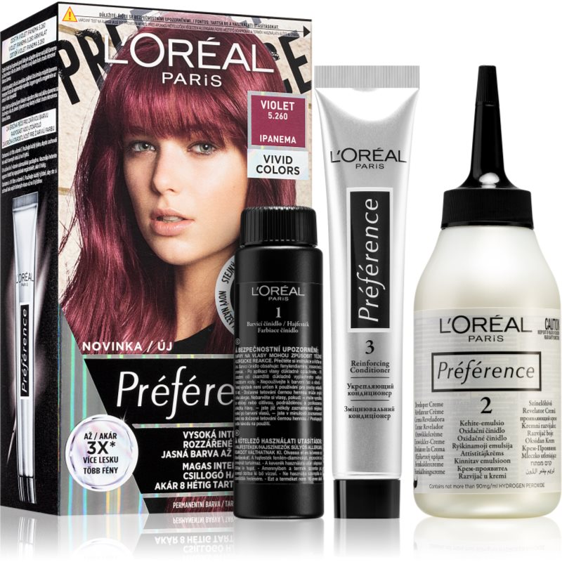 L’Oréal Paris Préférence Vivids hajfesték árnyalat 5.26 violet 1 db-Ár