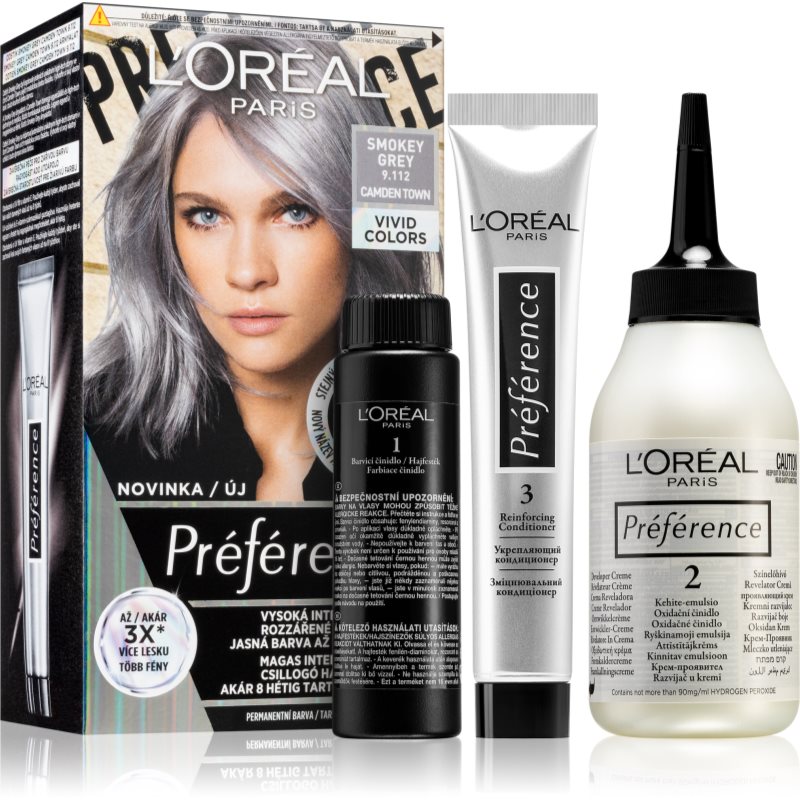L’Oréal Paris Préférence Vivids hajfesték árnyalat 9.112 smokey grey 1 db-Ár