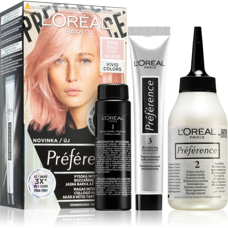 L’Oréal Paris Préférence Vivids hajfesték árnyalat 9.213 rose gold 1 db-Ár