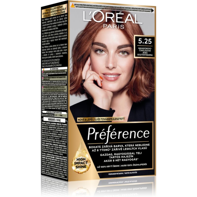 L’Oréal Paris Préférence hajfesték árnyalat 5.25 Icy Brown 1 db-Eredeti