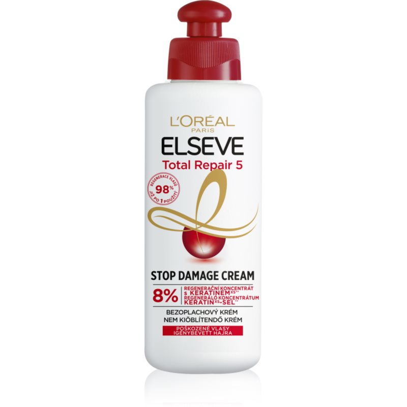 L’Oréal Paris Total Repair 5 Stop Damage Cream leöblítést nem igénylő ápolás keratinnal 200 ml-Ár