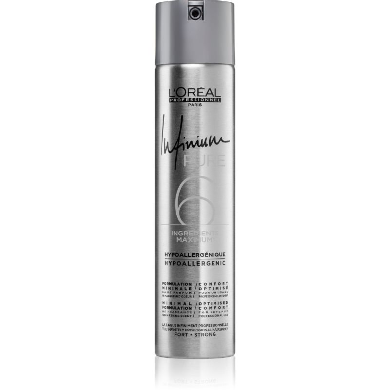 L’Oréal Professionnel Infinium Pure hipoallergén hajlakk erős fixálás parfümmentes 300 ml-Eredeti