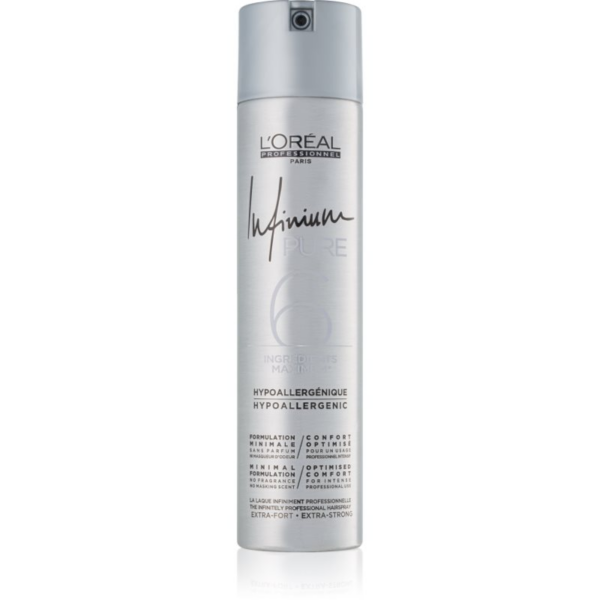 L’Oréal Professionnel Infinium Pure hipoallergén hajlakk extra erős fixáló hatású parfümmentes 300 ml-ár