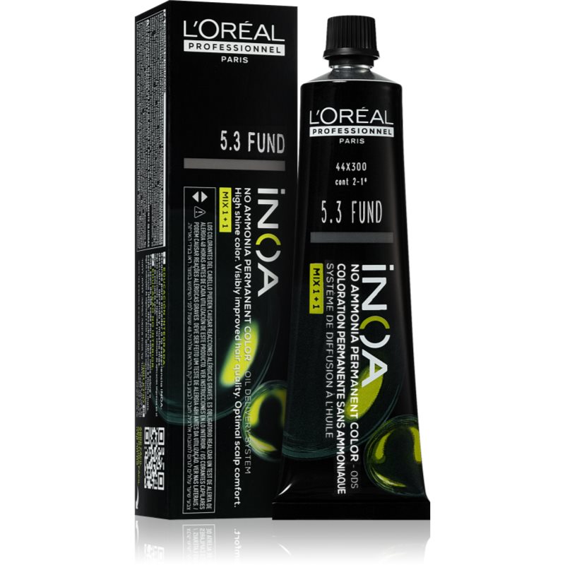 L’Oréal Professionnel Inoa tartós hajfesték ammónia nélkül árnyalat 5.3 FUNDAMENTAL 60 ml-Ár