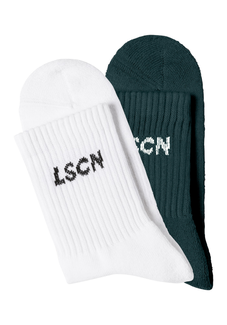 LSCN by LASCANA Zokni  benzin / fehér-Hungary