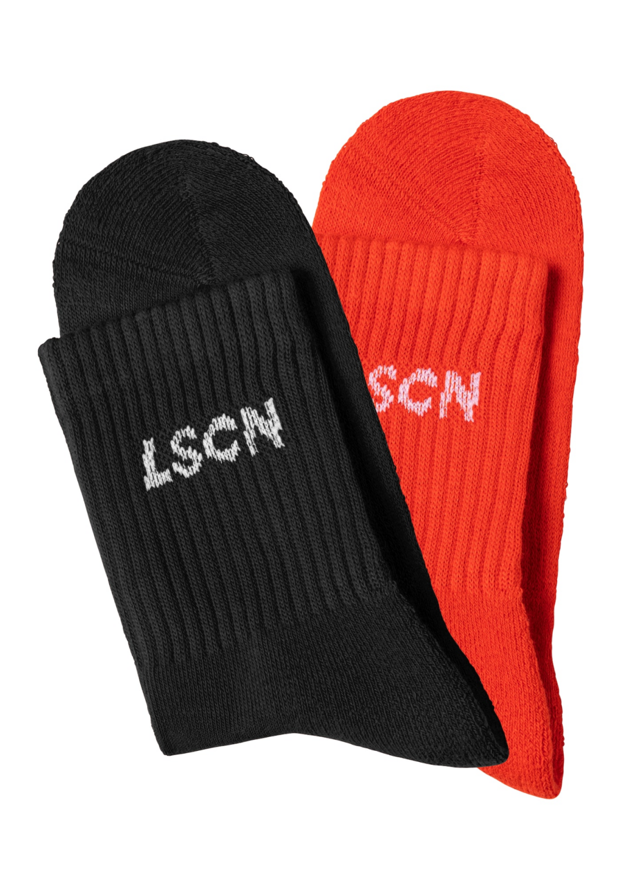 LSCN by LASCANA Zokni  piros / fekete / fehér-Hungary