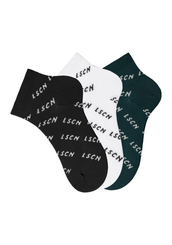 LSCN by LASCANA Zokni  sötétzöld / fekete / fehér-Hungary
