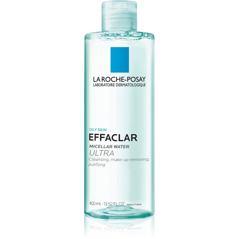 La Roche-Posay Effaclar Ultra tisztító micellás víz problémás és pattanásos bőrre 400 ml-Eredeti