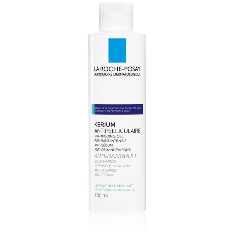 La Roche-Posay Kerium Anti-Dandruff hámlasztó sampon zsíros korpa ellen 200 ml-Eredeti