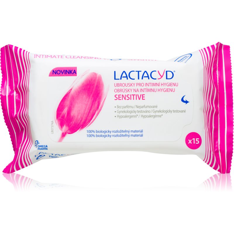 Lactacyd Sensitive papírtörlők az intim higiéniához 15 db-Eredeti