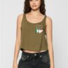 Ladies Kicks Love EMB Tank olive