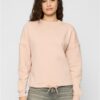 Ladies Oversized Crew Light Rose