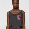 Ladies Waiting For Friday Box Tank Charcoal