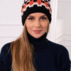 Ladies beanie Laila K283 black+light beige
