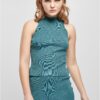 Ladies' turtleneck with short rib knit