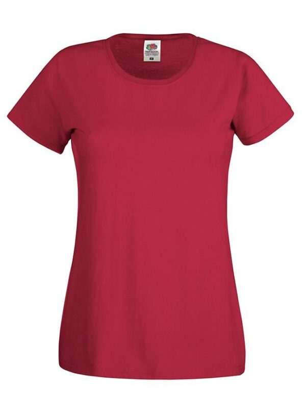 Lady fit Red T-shirt Original Fruit of the Loom