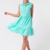 Lafaba Women's Mint Green Ruffles Mini Dress