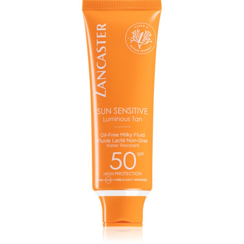 Lancaster Sun Sensitive Oil-Free Milky Fluid napozó fluid az arcra SPF 50 50 ml-Ár