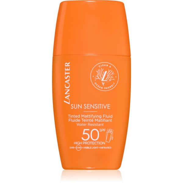 Lancaster Sun Sensitive Tinted Mattifying Fluid mattító emulzió vízálló SPF 50 30 ml-Ár