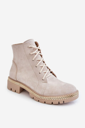 Lapos csizma Lewski Shoes 3285 Világos bézs