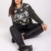 Large khaki blouse with Nuala shoulders