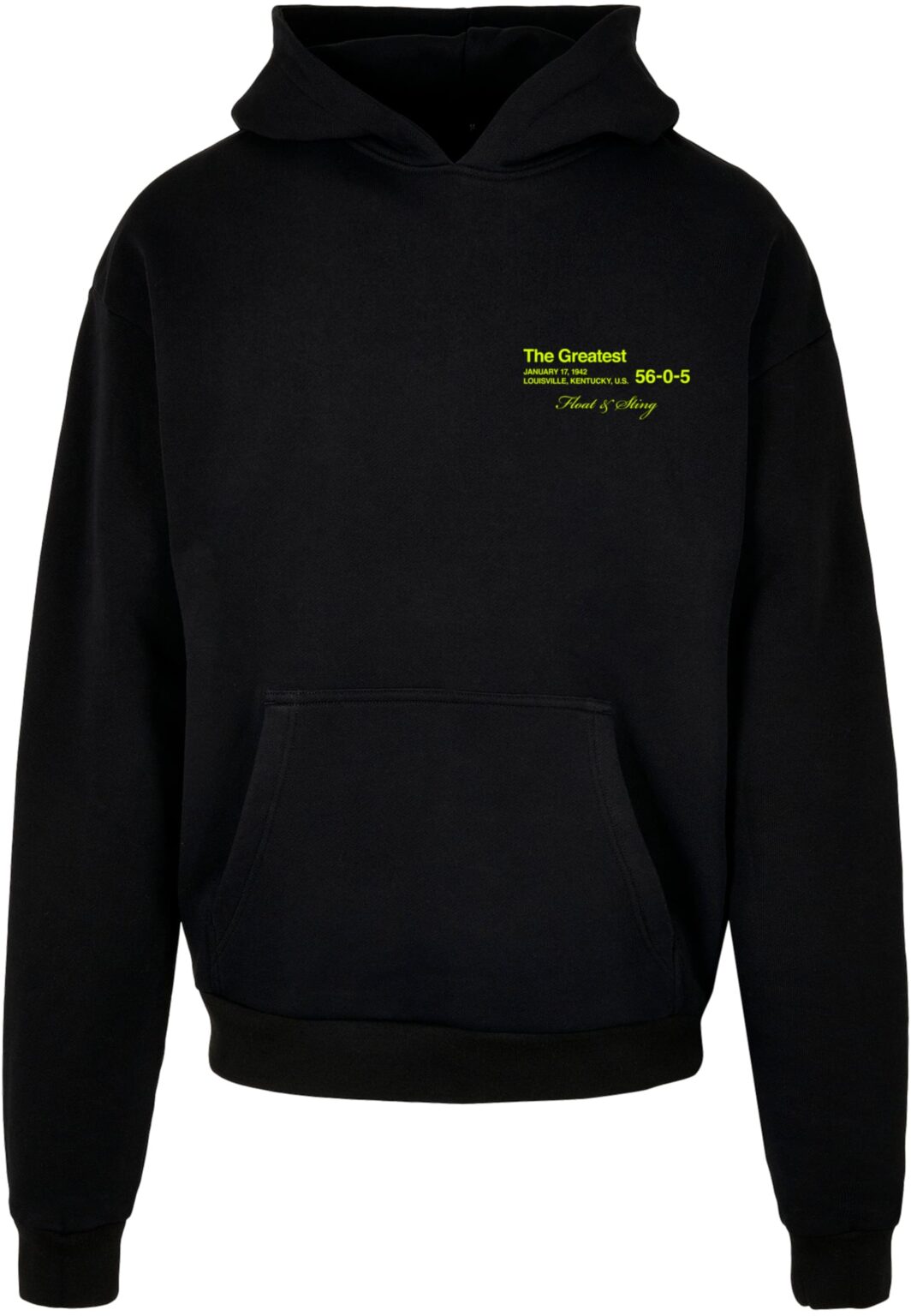 Largest oversize black hooded