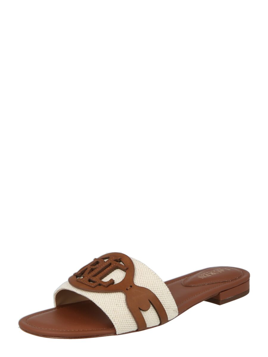 Lauren Ralph Lauren Papucs 'Alegra'  krém / barna / fehér-hu