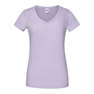 Lavender Women's T-shirt Iconic Vneck Fruit of the Loom