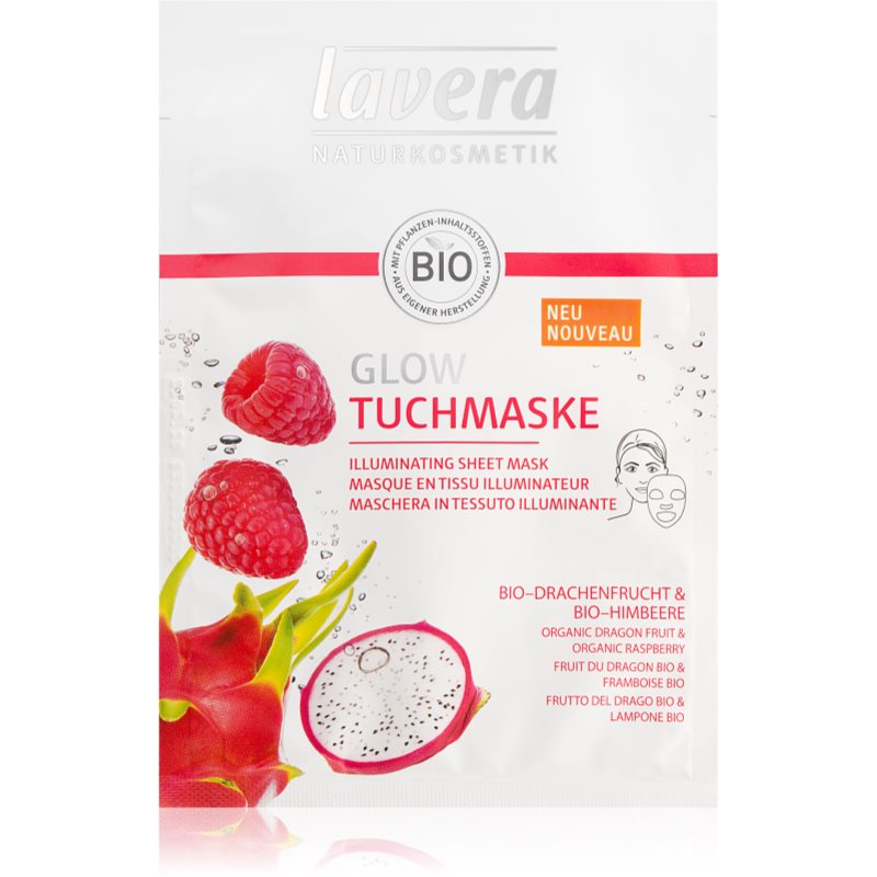Lavera Sheet Mask arcmaszk bőrvilágosító hatással 21 ml-ár
