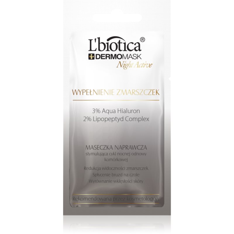 L’biotica DermoMask Night Active feltöltő maszk ránctalanító mély 12 ml-Eredeti