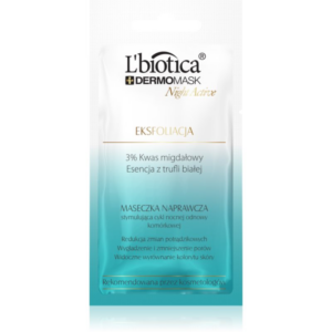 L’biotica DermoMask Night Active hámlasztó maszk a bőr felszínének megújítására 12 ml-Eredeti