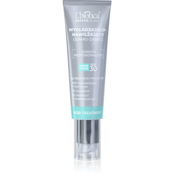 L’biotica Estetic Clinic Acid Treatment hidratáló védőkrém kisimító hatással SPF 30 35 ml-ár