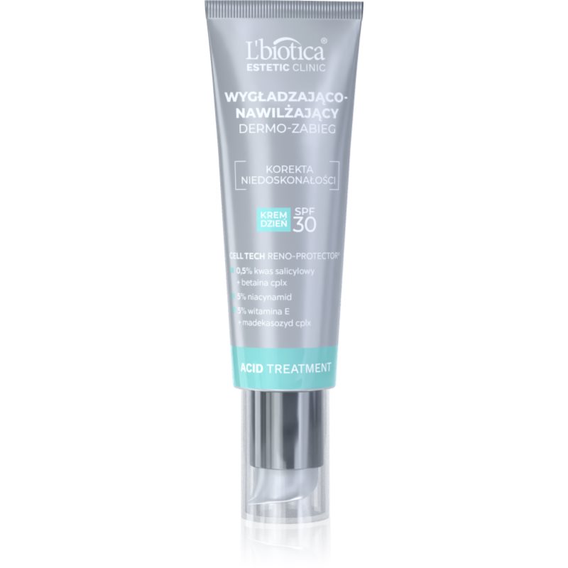 L’biotica Estetic Clinic Acid Treatment hidratáló védőkrém kisimító hatással SPF 30 35 ml-ár