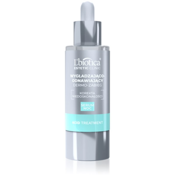 L’biotica Estetic Clinic Acid Treatment megújító éjszakai ápolás kisimító hatással 30 ml-ár