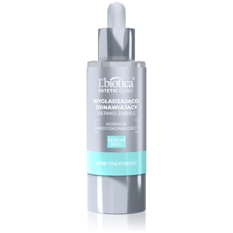 L’biotica Estetic Clinic Acid Treatment megújító éjszakai ápolás kisimító hatással 30 ml-ár