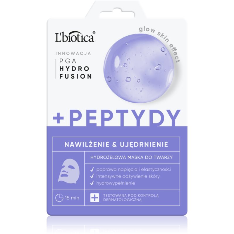 L’biotica PGA Hydro Fusion + Peptides intenzív hidrogélmaszk egységesíti a bőrszín tónusait 1 db-ár