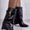 Leather high-heeled boots black Steffi