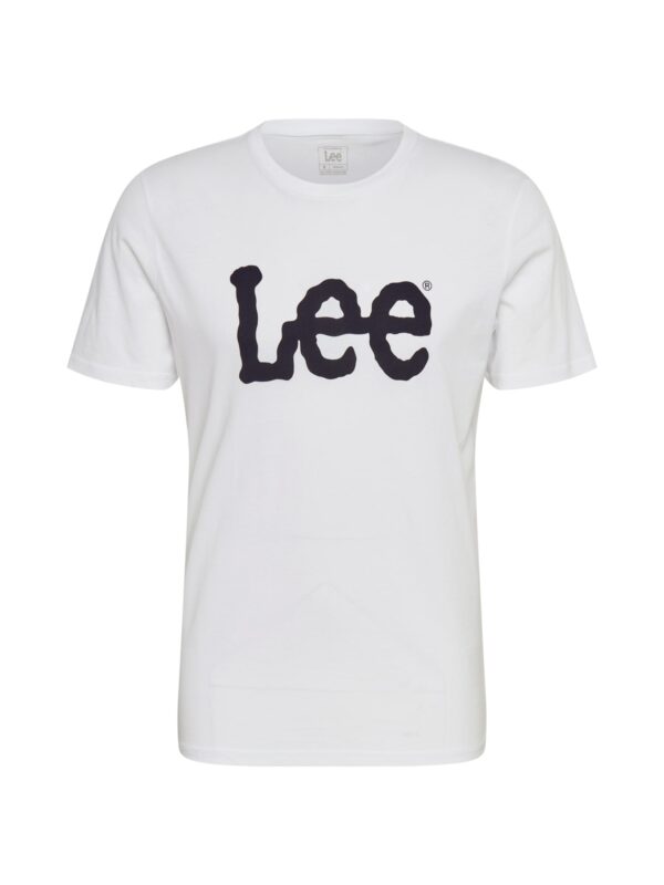 Lee Póló 'WOBBLY LOGO TEE'  fekete / fehér