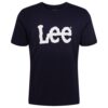 Lee Póló 'WOBBLY LOGO TEE'  fekete / fehér