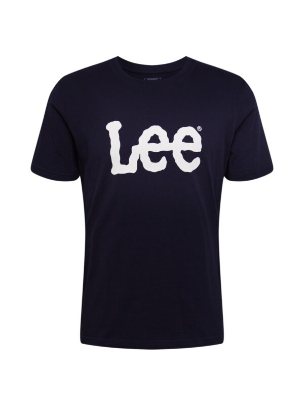 Lee Póló 'WOBBLY LOGO TEE'  fekete / fehér