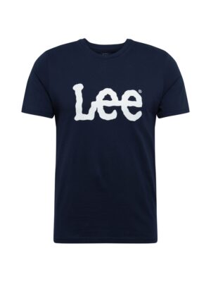 Lee Póló 'WOBBLY LOGO TEE'  tengerészkék / fehér