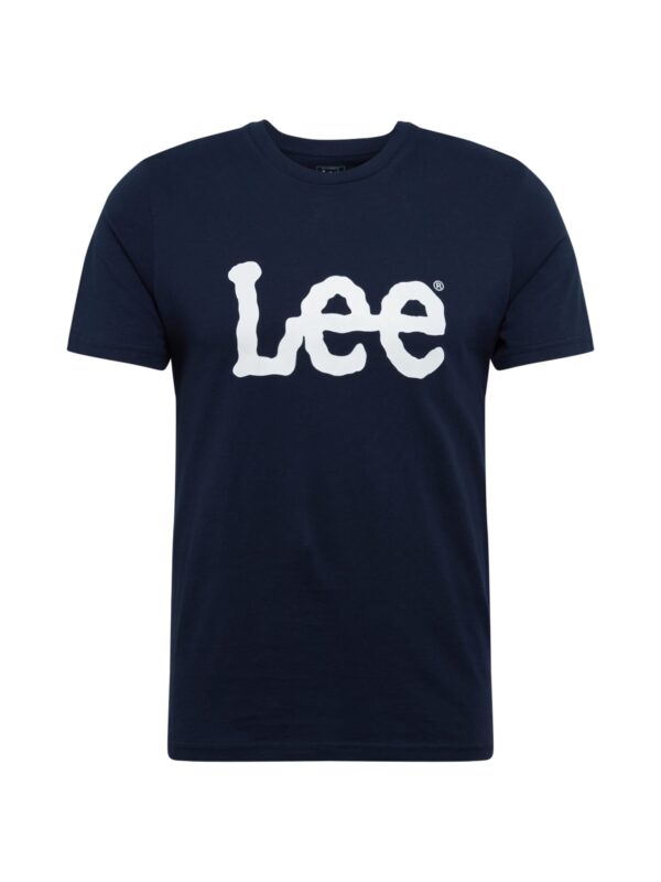 Lee Póló 'WOBBLY LOGO TEE'  tengerészkék / fehér