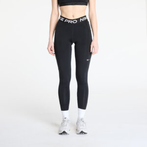 Leggings Nike Pro Women's Mid-Rise Mesh-Paneled Leggings Black/ White L-alacsony-ár